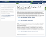 Depth and Complexity Reading Log and Book Review Guide for Students