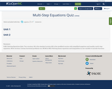 Multi-Step Equations Quiz