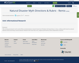 Natural Disaster Myth Directions & Rubric - Remix