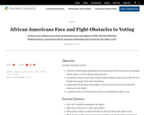 African Americans Face and Fight Obstacles to Voting