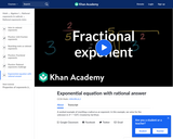 Exponential Equation with Rational Answer