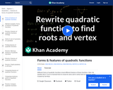 Forms and Features of Quadratic Functions