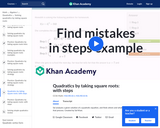 Quadratics by Taking Square Roots: With Steps