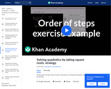 Solving Quadratics by Taking Square Roots: Strategy