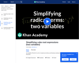 Simplifying Cube Root Expressions (Two Variables)