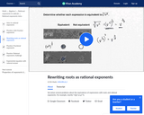 Rewriting Roots as Rational Exponents