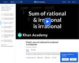 Proof: Sum of Rational and Irrational is Irrational