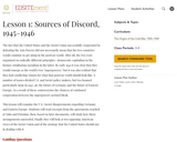 Sources of Discord, 1945-1946 - Lesson 1