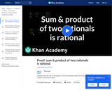 Sums and Products of Rational and Irrational Numbers