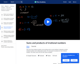 Sums and Products of Irrational Numbers