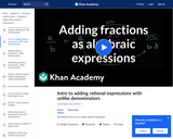 Intro to Adding Rational Expressions with Unlike Denominators