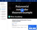 Using the Polynomial Remainder Theorem: Finding Remainders