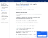 Zeros of Polynomials and Their Graphs - Article