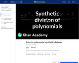 Intro to Polynomial Synthetic Division