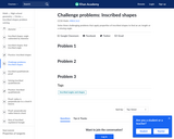 Challenge Problems: Inscribed Shapes