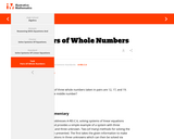 Pairs of Whole Numbers