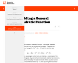 Building a General Quadratic Function