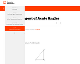 Tangent of Acute Angles