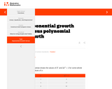 Exponential Growth Versus Polynomial Growth