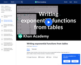 Writing Exponential Functions from Tables