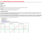 Shifting, Reflecting, and Stretching Graphs