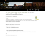 Activity 6: Clouds and Precipitation - Cloud Formation and Precipitation