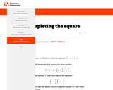 Completing the Square