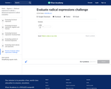Evaluate Radical Expressions Challenge