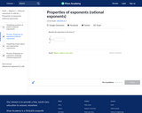 Properties of Exponents (Rational Exponents)