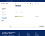 Properties of Exponents Challenge (Rational Exponents)