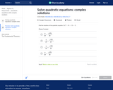 Solve Quadratic Equations: Complex Solutions