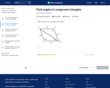 Find Angles in Congruent Triangles