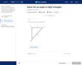 Solve for an Angle in Right Triangles