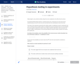 Hypothesis Testing in Experiments