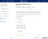 Subsets of sample spaces