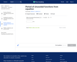 Period of Sinusoidal Functions from Equation