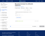 Recursive Formulas for Arithmetic Sequences