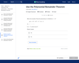 Use the Polynomial Remainder Theorem