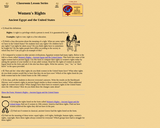 Women's Rights: Ancient Egypt and the United States