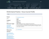 Performance Practice-Course Profile