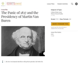 The Panic of 1837 and the Presidency of Martin Van Buren
