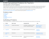 EUSES Spreadsheet Problems for Teachers