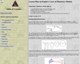 Lesson Plan on Kepler's Laws of Planetary Motion