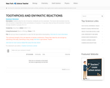 Toothpicks and Enzymatic Reactions