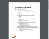 Learning About Credit Reports-6-8 Credit and Debt Pre-Assessment