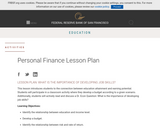 Personal Finance Lesson Plan