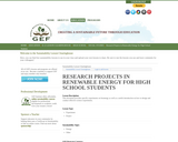 Research Projects in Renewable Energy for High School Students