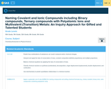 Naming Covalent and Ionic Compounds Including Binary Compounds, Ternary Compounds with Polyatomic Ions and Multivalent (Transition) Metals: An Inquiry Approach for Gifted and Talented Students