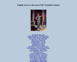 English Actors at the Turn of the Twentieth Century