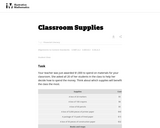 Classroom Supplies